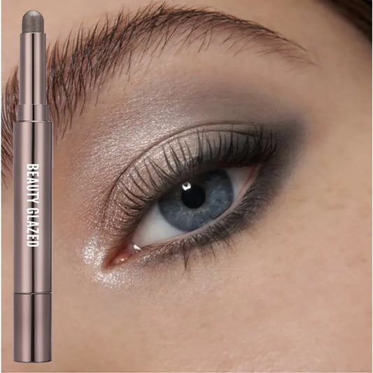 BEAUTY GLAZED 10 Colors Eyeshadow Stick Long-lasting Waterproof Eyeshadow Pen with Double Head Brush Matte and Shimmer Shade