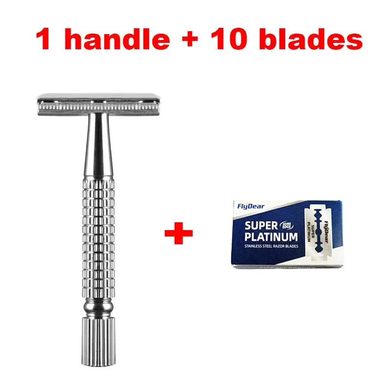 Adjustable Safety Razor Classic Men Shaver Professional Barber Razor Double Edge Stainless Steel Mens Shaving Blades Shaving
