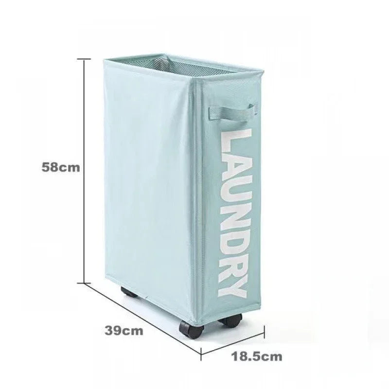 1/2/3Pcs Dirty Laundry Basket with Wheels Foldable Laundry Basket Household Clothes Organiser Yoga Mat Equipment Storage Basket