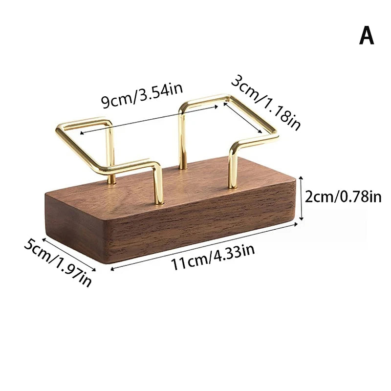 Tabletop Shelf Home Wooden Card Holder Storage Business Card Holder Organizer Office Desk Display Stand Memo Counter Accessories