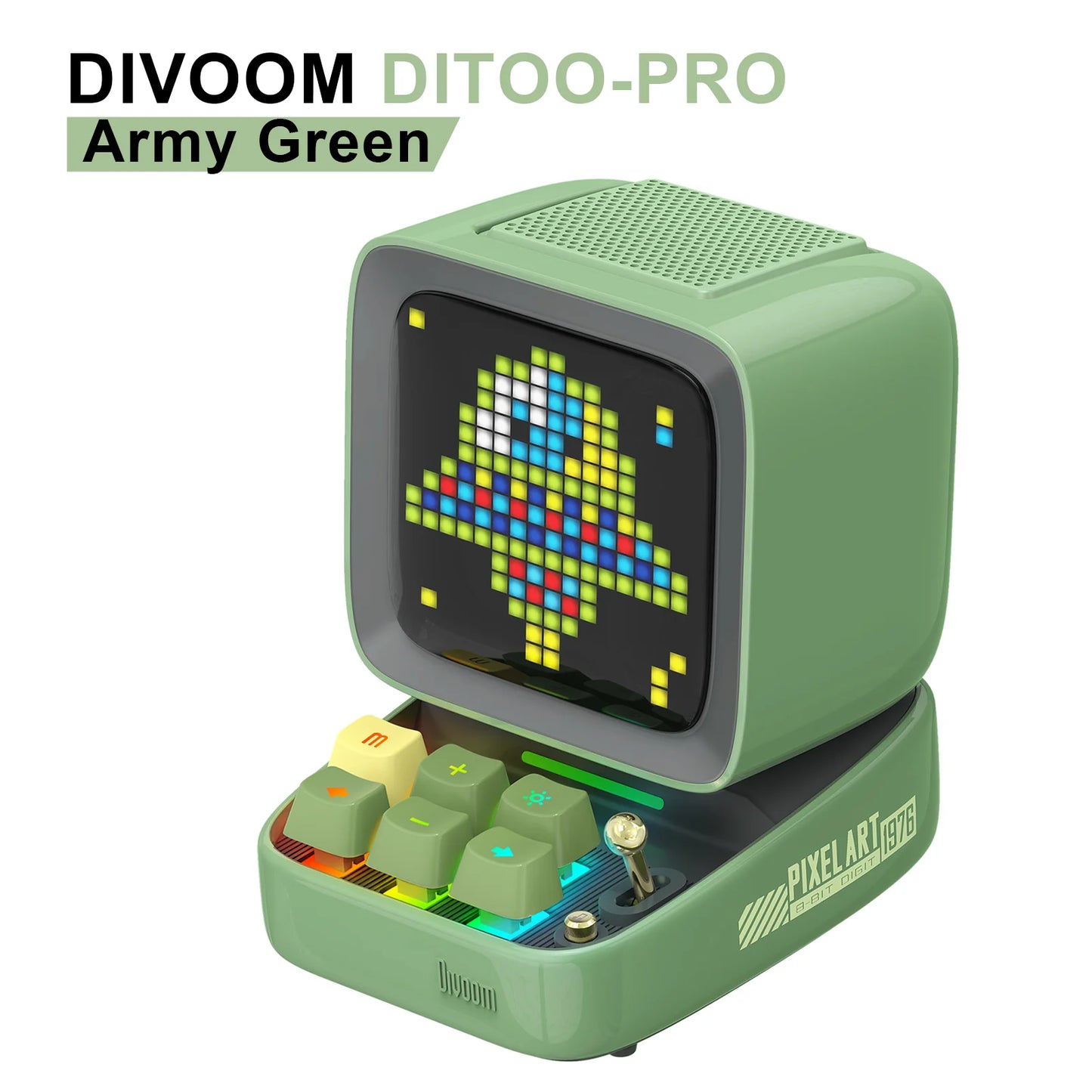 Divoom Ditoo-Pro Retro Pixel Art Bluetooth Speaker with LED Display & Alarm Clock