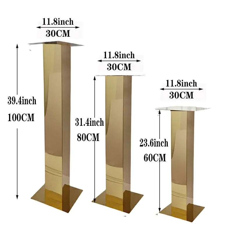 Metal Vase & Stainless Steel Flower Stands | Wedding Table Centerpieces – Road Lead Decor for Party Events