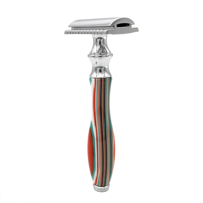 Double Edge Safety Razor for Men And Women with 5 Platinum Coated Blades Reusable Travel Essential Men's Razor