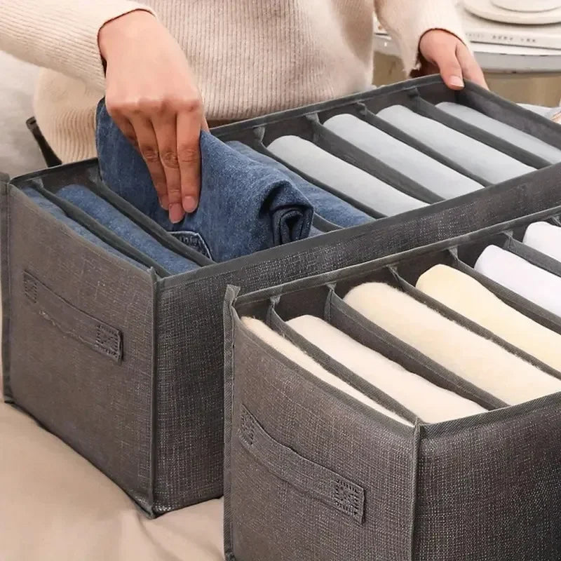 Jeans Pants Storage Box Wardrobe Clothes Organizer Cabinet Drawers Organizer for Underwear Bra Socks T-Shirt Organizers storage