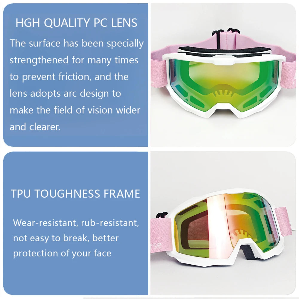 FBFU Man Woman Ski Snowboard Goggles Winter Skiing Glasses Outdoor Sport Cycling Motorcycle Windproof  Protection Sunglasses