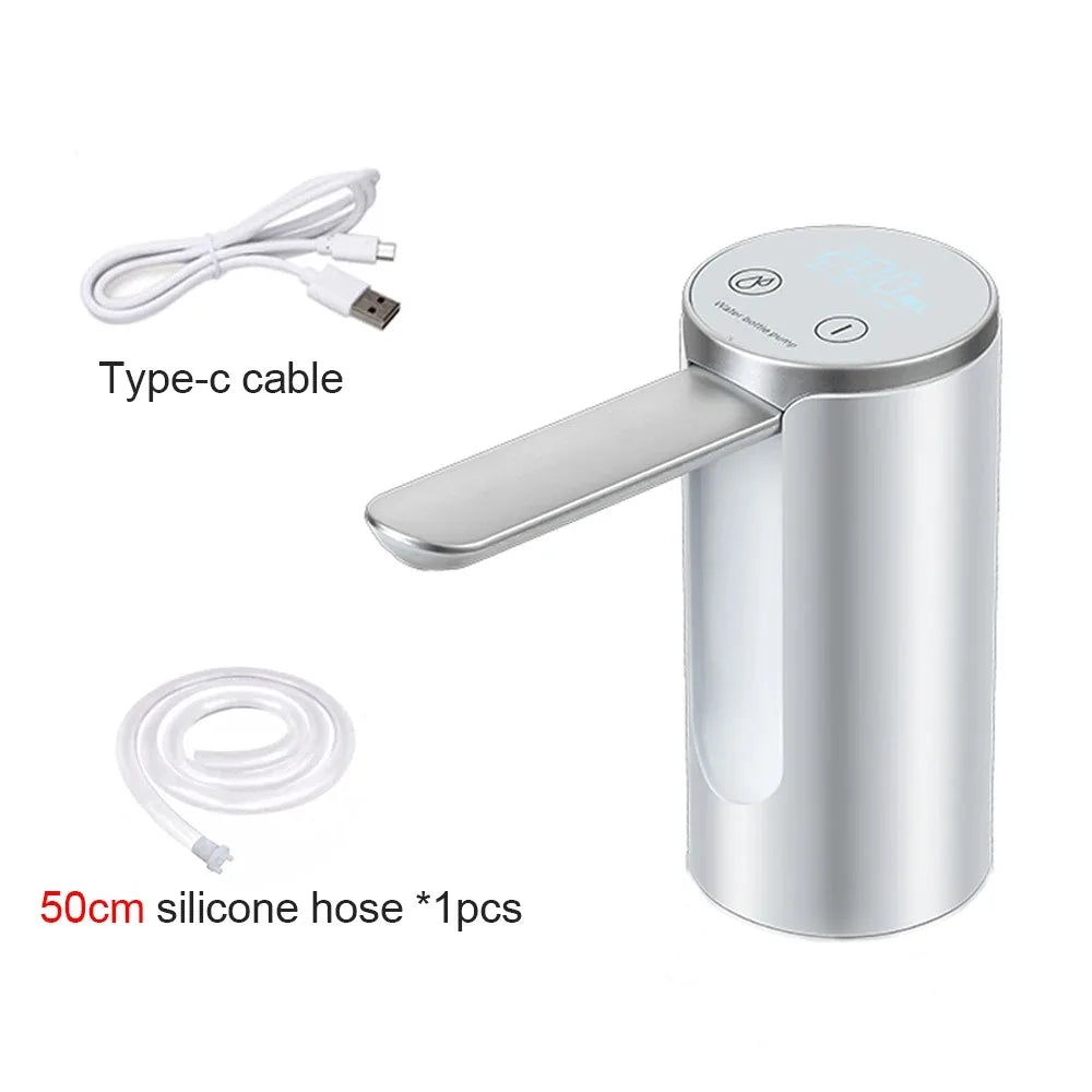 Rechargeable Portable Water Pump Mini Automatic Water Dispenser with Switch USB Charging for Universal 5 Gallon Bottle