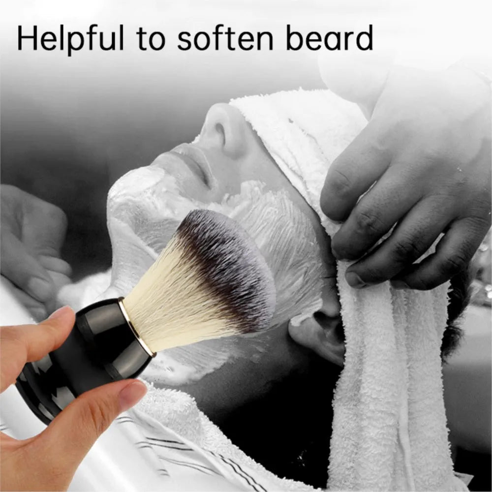 Professional Shaving Brush Boar Bristle & Wood Handle | Men's Grooming Kit,Barber Lather Tool, Facial Cleansing for Shaving Soap