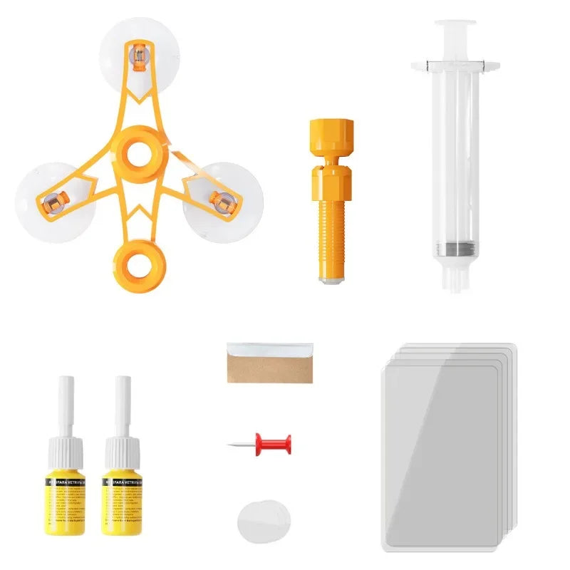 Complete Windshield Crack Repair Kit - Professional DIY Glass Restoration Set