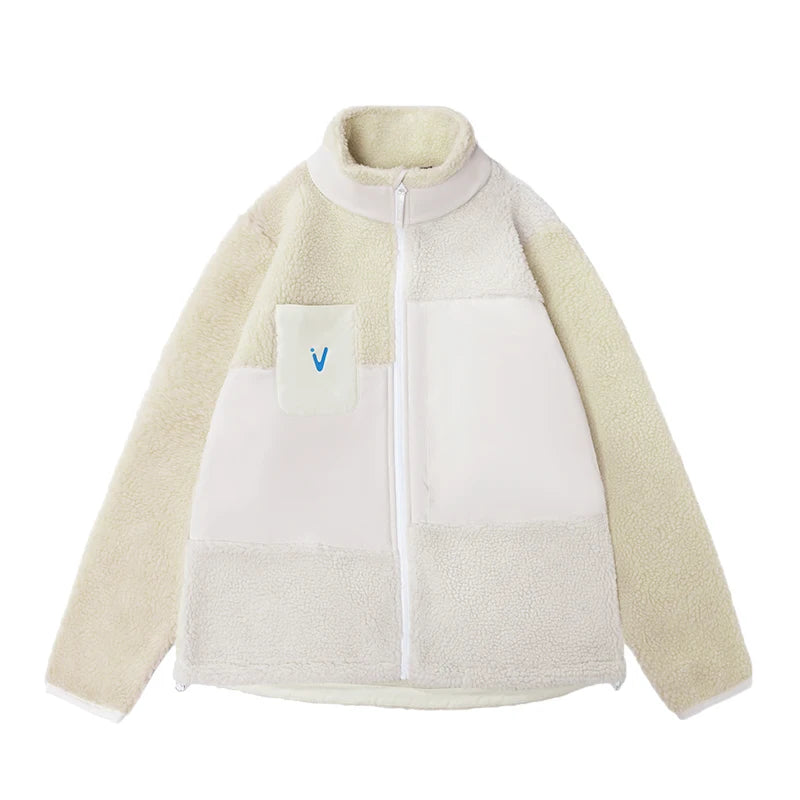 VECTOR Girls Boys Fleece Fleece Open Top with Contrasting Color Splicing for Warmth 420g Fleece Outdoor Double Board Skiing