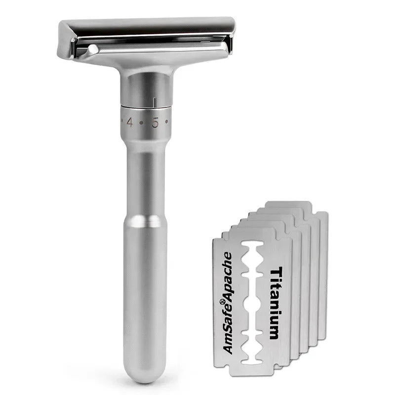 Adjustable Safety Razor Classic Men Shaver Professional Barber Razor Double Edge Stainless Steel Mens Shaving Blades Shaving