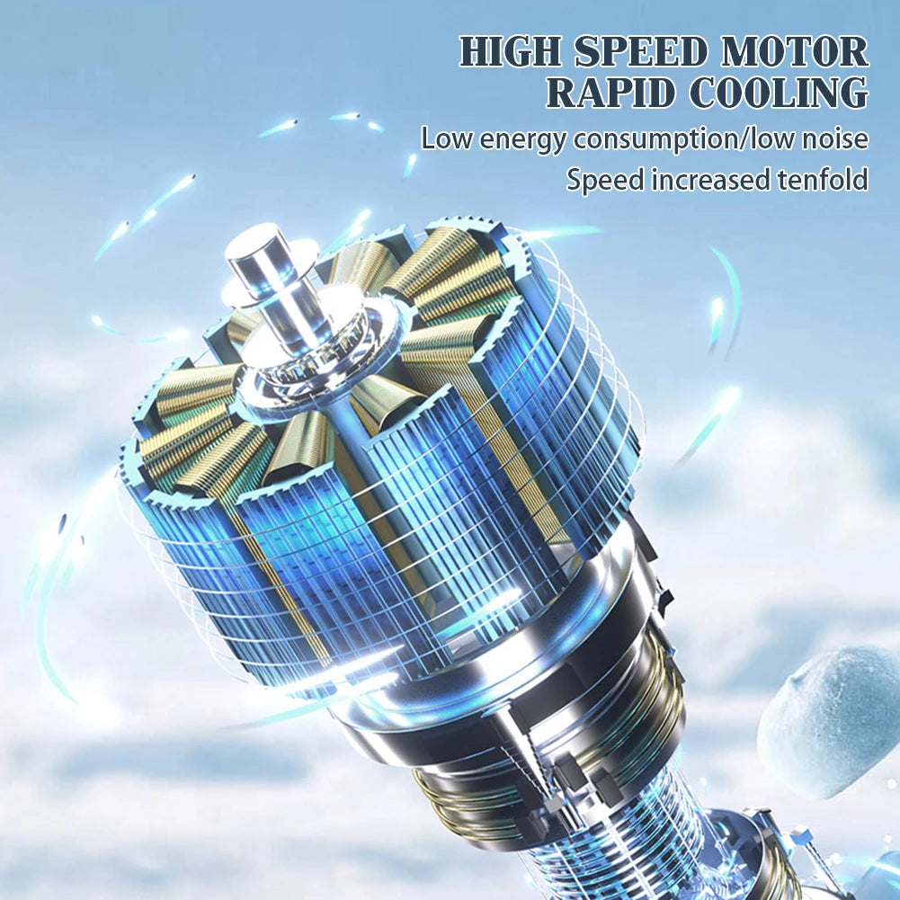 Xiaomi 100 Turbos Chilled Ice Sensation Cold Fan Super Mini Turbos Speed Fan USB Powered Digital Display For Summer