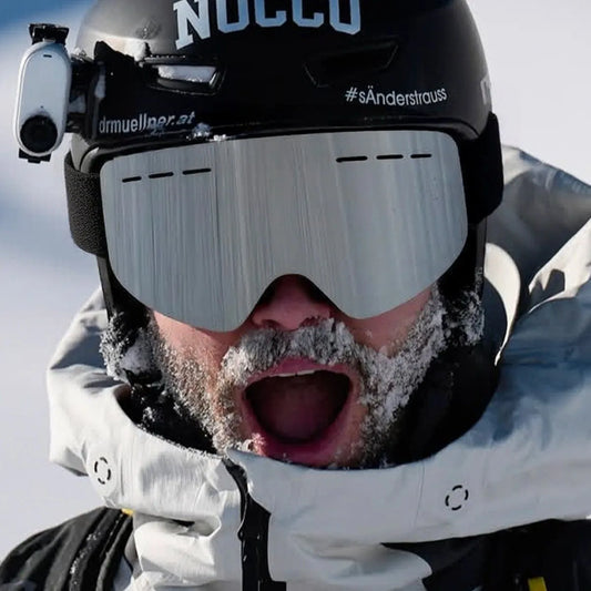 New colorful cylindrical magnetic double-layer anti-fog ski goggles outdoor windproof large-field night vision mountaineering go