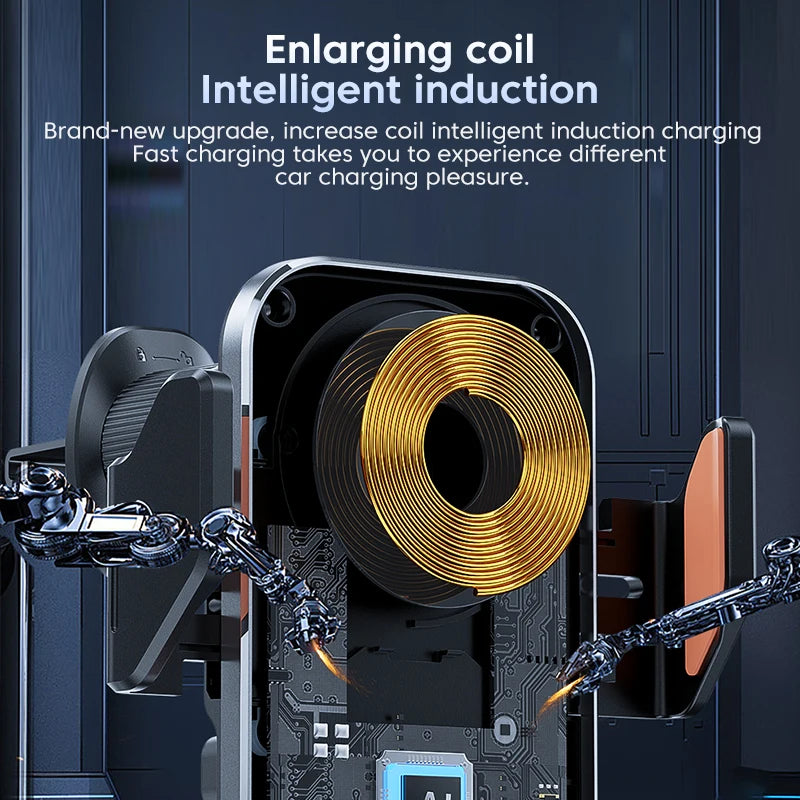 Premium Wireless Car Charger Mount - 66W Fast Charging Phone Holder