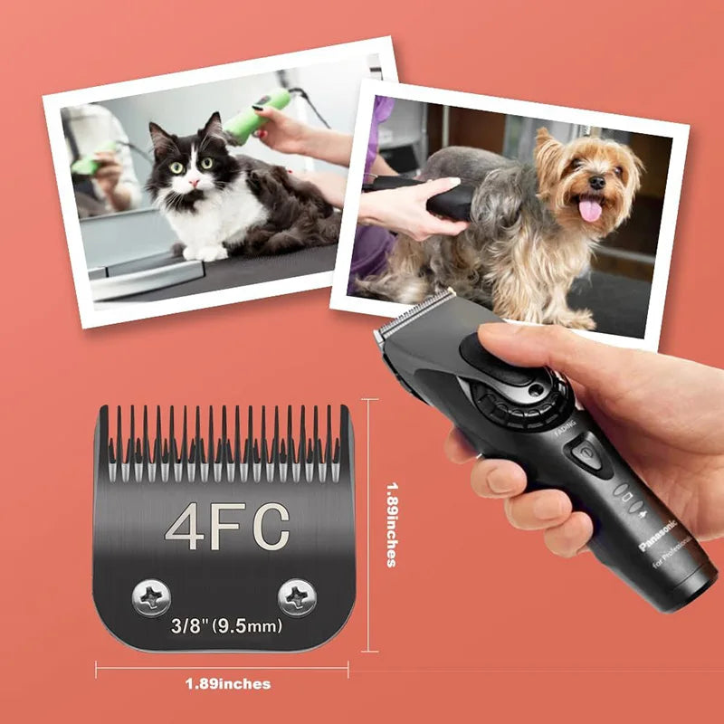 Black 4FC#5FC#7FC#10#15# Blade Dog Grooming, Detachable Pet Clipper Blade, Made of Stainless Steel Blade Compatible
