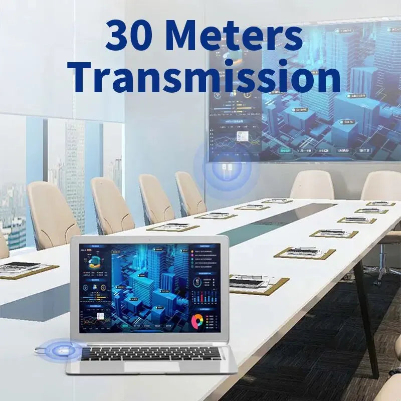 30m Wireless Transmission Video Transmitter Receiver HDMI-Compatible Extender Adapter Cable Screen Mirror for Camera PC To TV