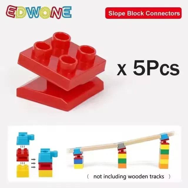 Kids Railway Toys Wooden Train Track Accessories Universal Plastic Blocks Clips Connectors Adapters fit for Brand Wooden Tracks