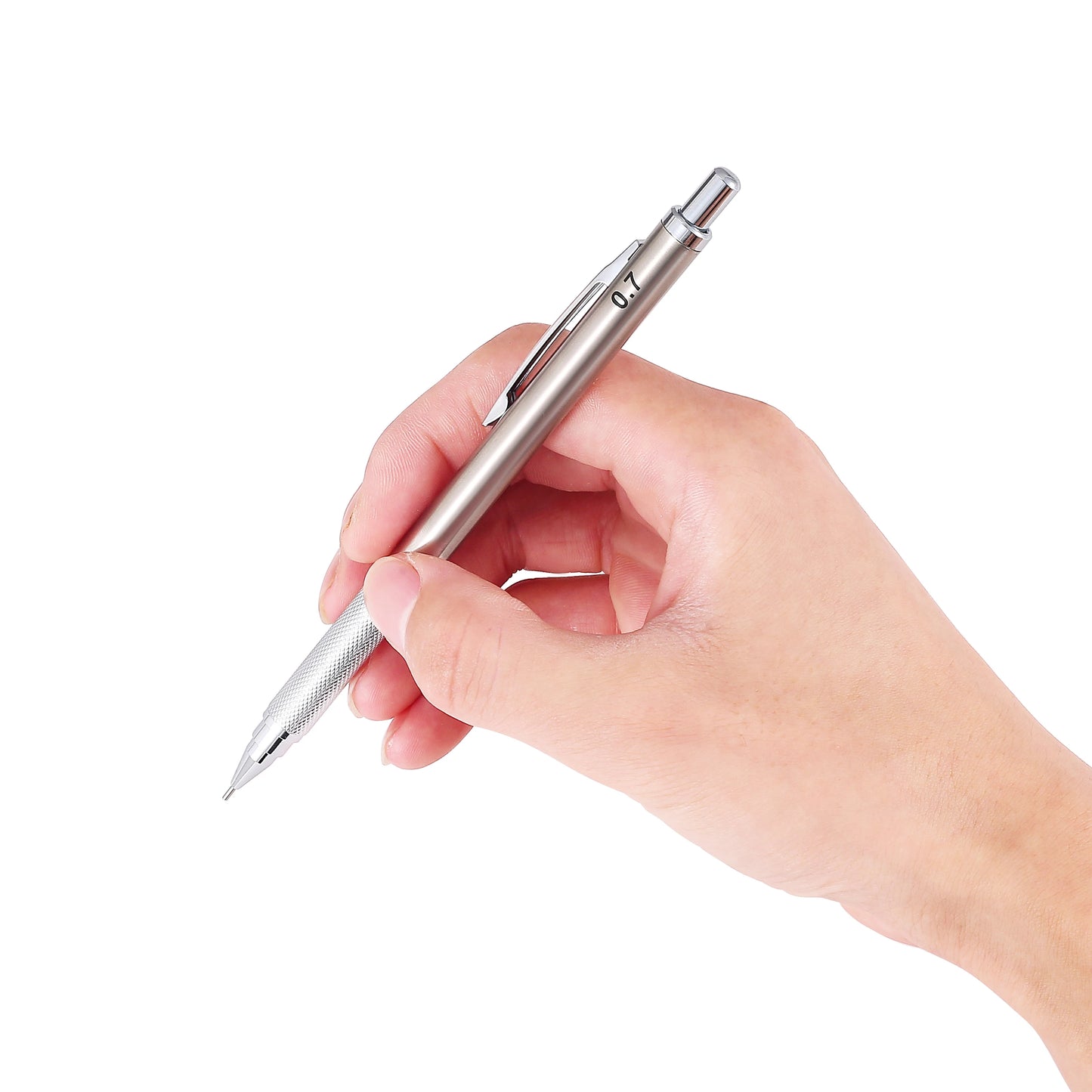 0.5 0.7 0.9 1.3 2.0mm Metal Anti Slip Automatic Pencil Set with HB Lead School Office Writing Stationery Supplies Smooth Writing