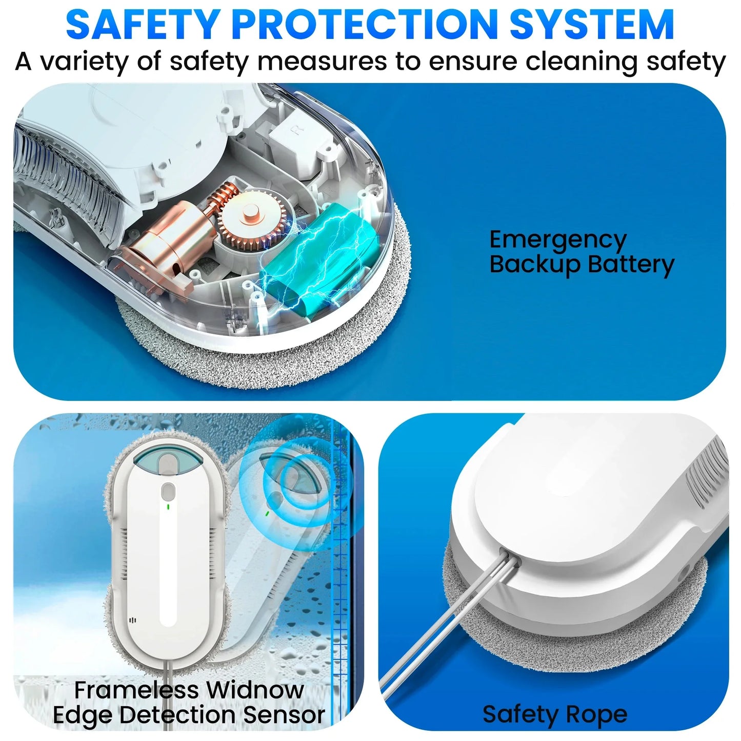 INSE W1 Automatic Window Cleaning Robot with Water Spray & Remote Control