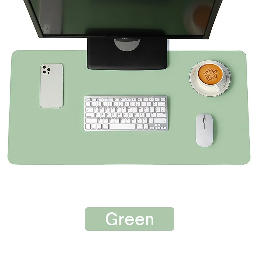 Large Size Office Computer Desk Protector Mat PU Leather Waterproof Non Slip Mouse Pad Desktop Keyboard Desk Pad Gaming Mousepad