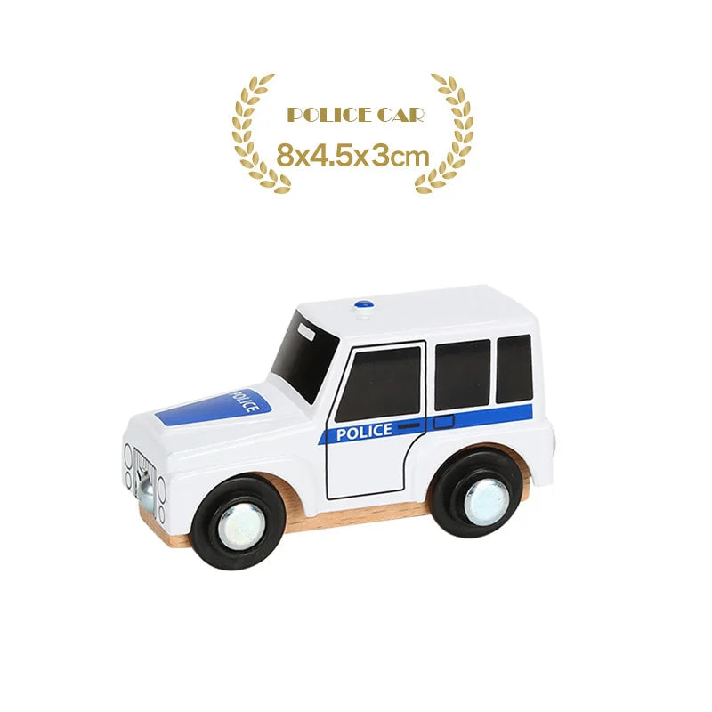 1PC Wooden Magnetic Train Wooden Railway Track Cars Truck Wood Track Accessories Fit for Biro Wooden Tracks Toys For Kids Gifts