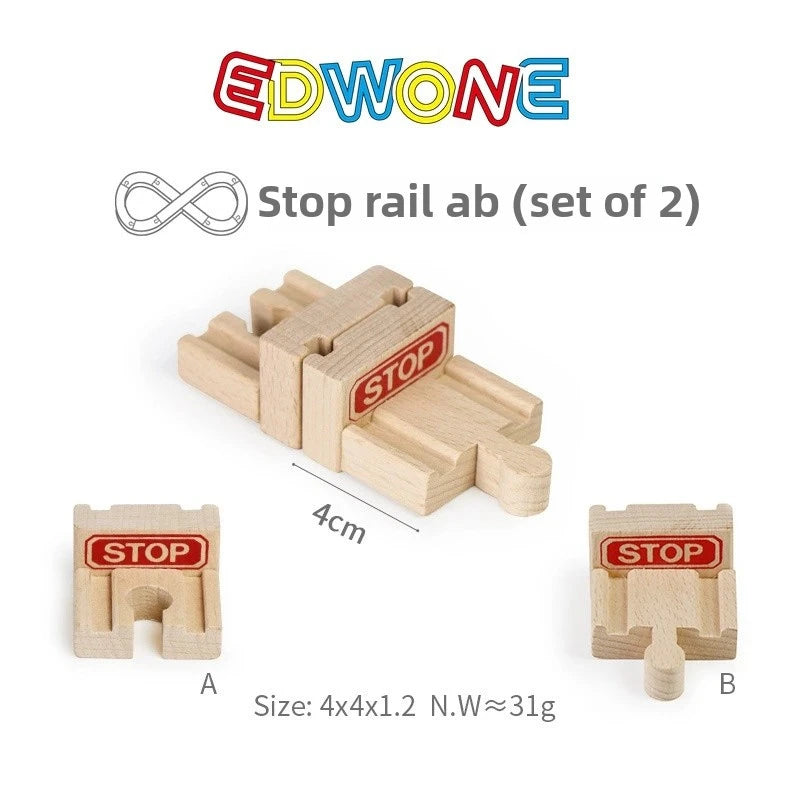 All Kinds Wooden Track Accessories Wooden Railway Train Track Parts Fit for Brand Wood Tracks Railway Toys for Children Gifts