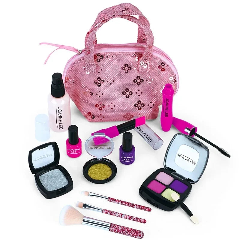 Premium Pretend Makeup Set with Cosmetic Bag - Complete Play Beauty Kit