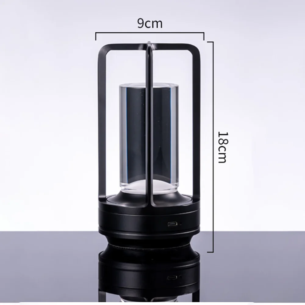 Rechargeable LED Crystal Table Lamp - Touch Control Bedside Night Light