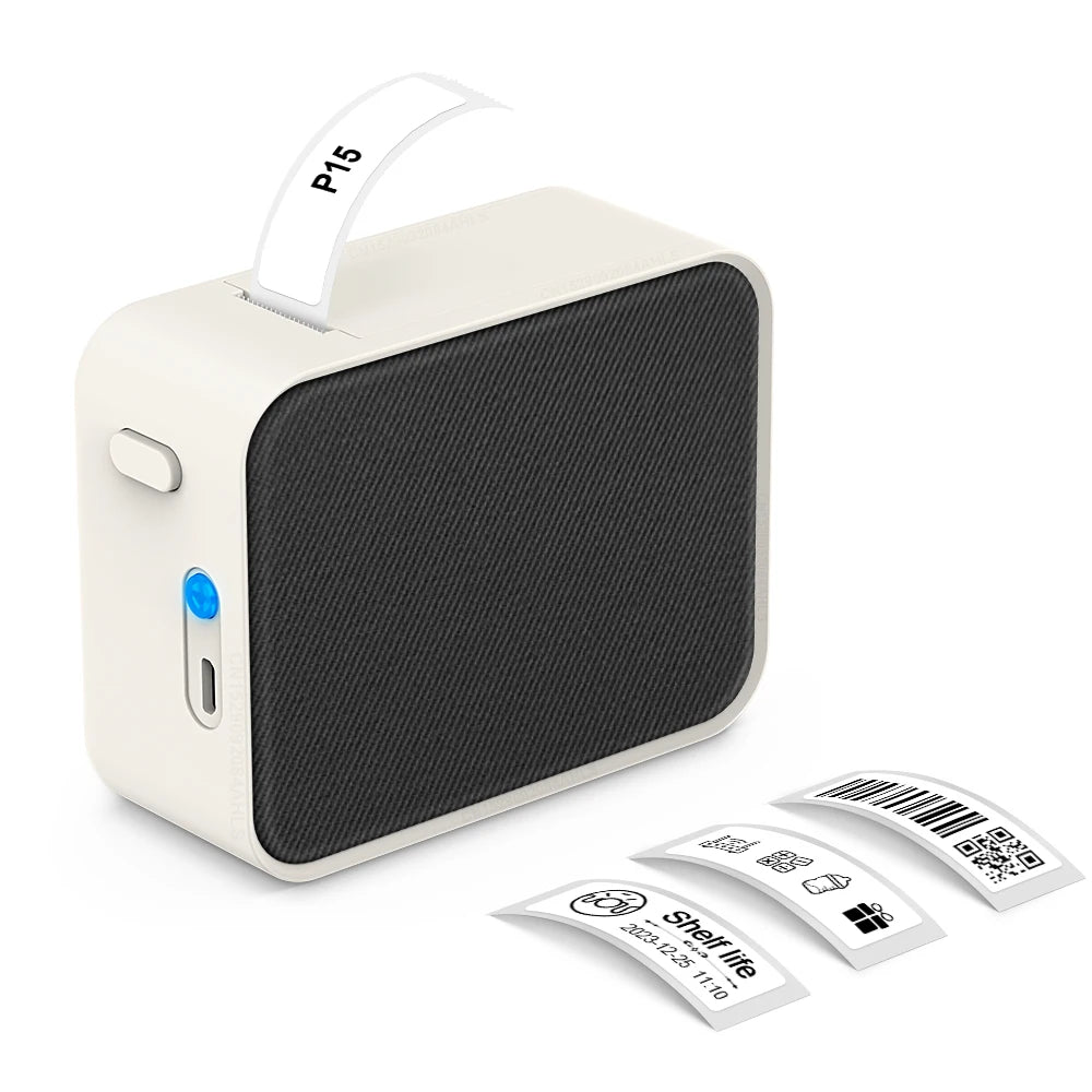 Marklife P15 Wireless Bluetooth Label Printer - Portable Thermal Sticker Maker
