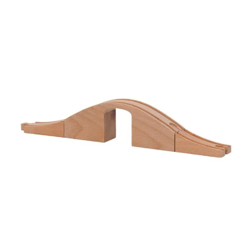 Wooden Train Track Set Accessories Track Expansion Part Wooden Railway Scene accessories Bridge Christmas Gift For Toddlers