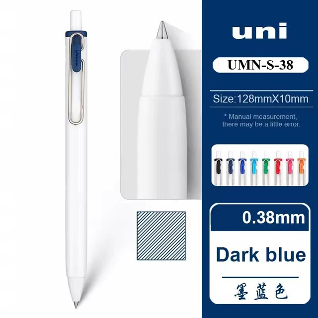 1Pc UNI Uniball ONE Gel Pen UMN-S-38 0.38mm Thick Ink Black Technology Small Thick Core Quick Drying Smooth Writing School Suppl