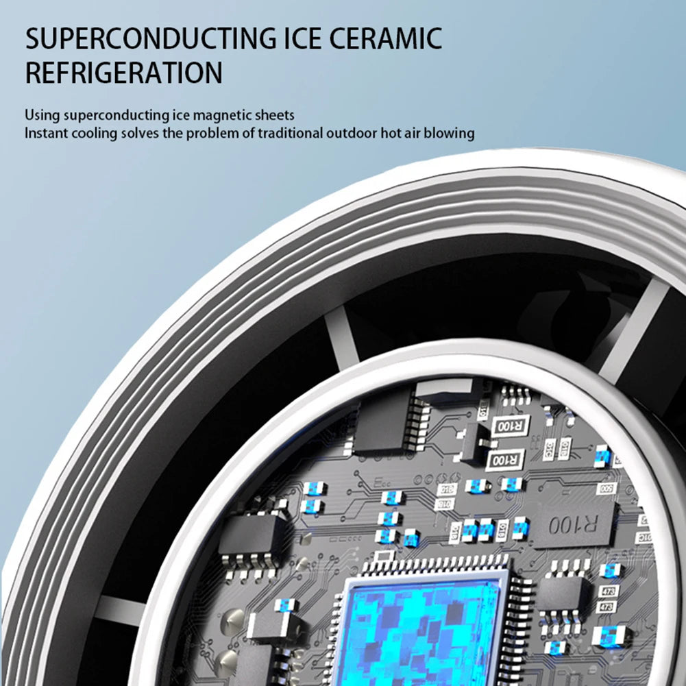 Xiaomi 100 Turbos Chilled Ice Sensation Cold Fan Super Mini Turbos Speed Fan USB Powered Digital Display For Summer
