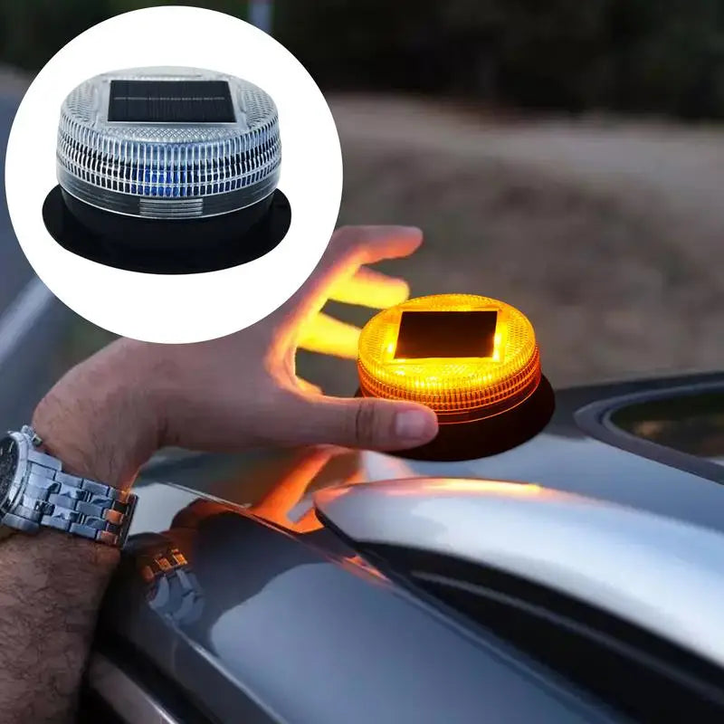 Solar Warning Light Safety Flash Lights Solar Industrial LED Warning Lights Waterproof Safety Warning Flashing Lights with