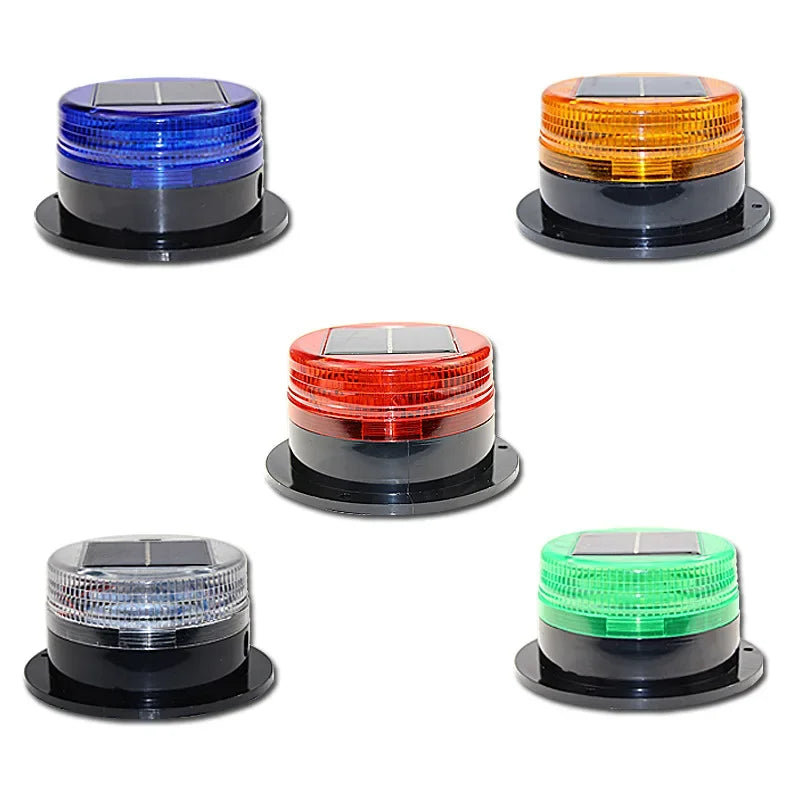 Solar LED Magnetic Warning Light Car Truck Vehicle Strobe Beacon Flashlight Emergency Signal Night Sensor Flashing