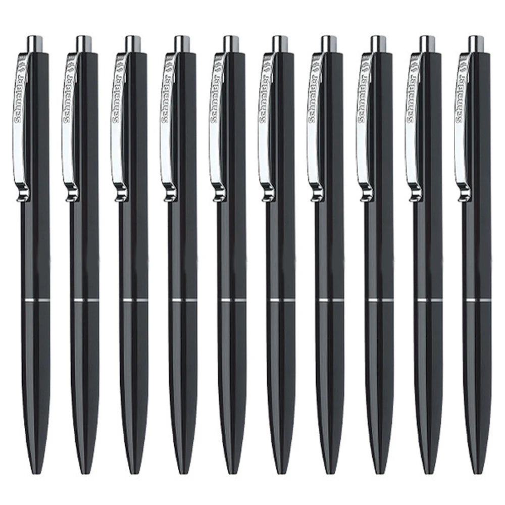 10PCS Schneider K15 Ballpoint Pens with Steel Clip,Smooth Black Blue Ink 0.5mm Waterproof Wtiring Pen Bussiness Office Supplies