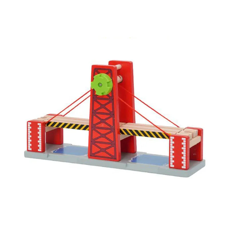 Wooden Train Track Set Accessories Track Expansion Part Wooden Railway Scene accessories Bridge Christmas Gift For Toddlers