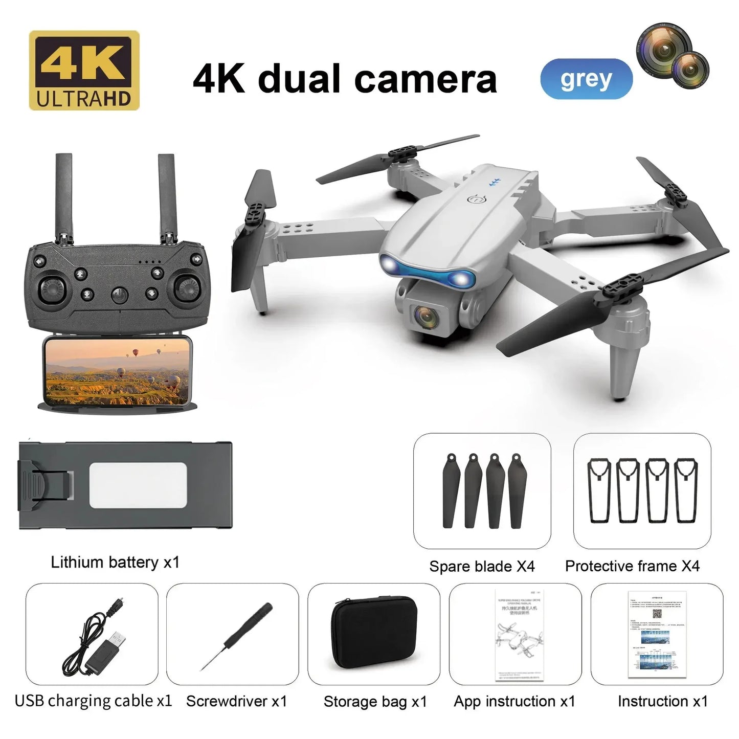Professional Mini Drone E99 HD 4k Camera Foldable WIFI FPV RC Aerial Photography Quadcopter RC Helicopter Children's Toy Gift