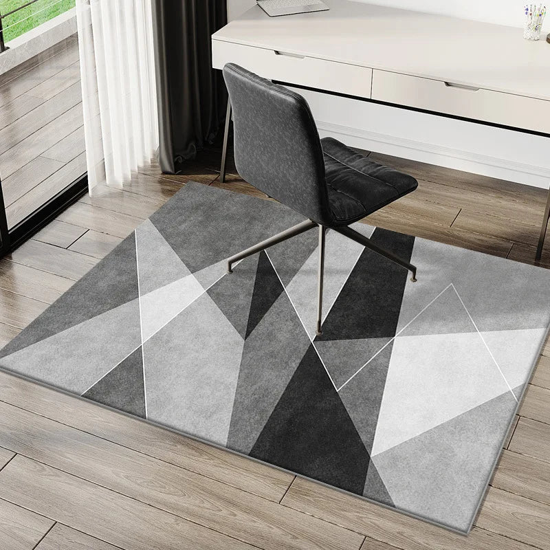 VIKAMA Crystal Velvet Carpet Easy to Take Care of Living Room Desk Computer Gaming Swivel Chair Non-slip Mat Bedroom Floor Mat