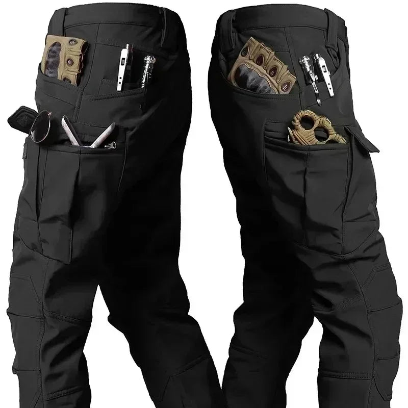 S-6XL 125kg Knee Double Layer Thickened Winter Men Multi Pocket Camouflage Waterproof and Windproof New IX7 Assault Pants