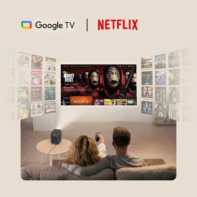 Formovie Xming Episode One Projector - 1080P FHD Smart Portable Projector with Google TV