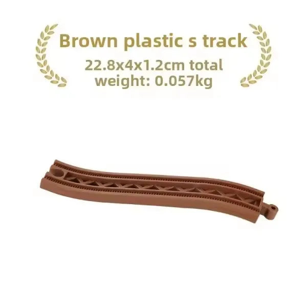 Wooden Train Track Accessories Plastic Flexible Tracks Turntable Slope Bridge fit for Brand Wood Tracks Railway Toys for Kids