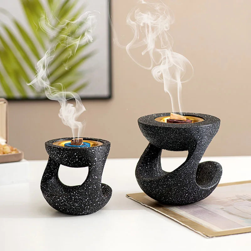 Y Modern Resin Hanging Pot Shaping Incense Burner Handheld Aromatherapy Burner Middle Eastern Arabian Festival Home Decoration