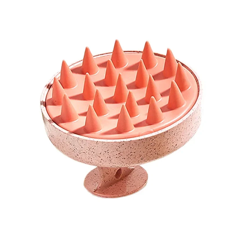 Silicone Scalp Massage Brush - Shampoo Applicator & Body Exfoliator for Spa-Quality Hair Care