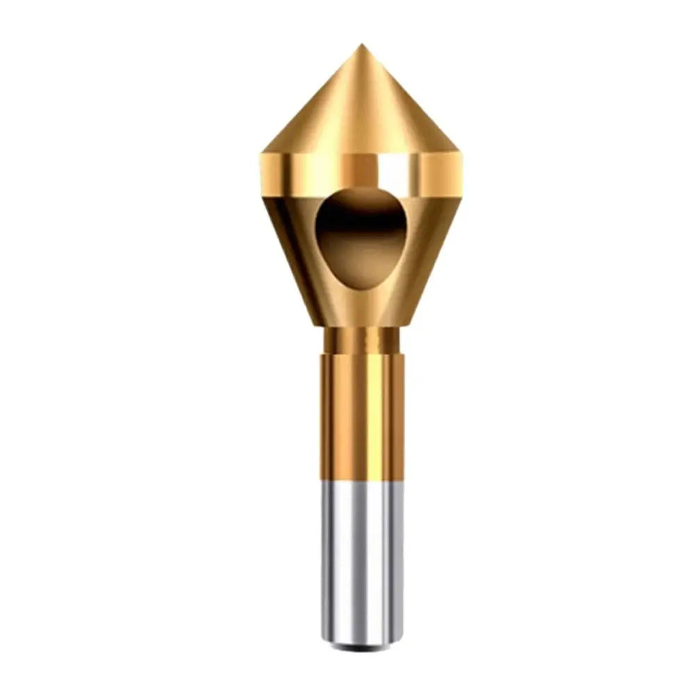 HSS Titanium Coated Countersink Drill Bit Set - 90° Deburring Chamfering Cutter for Metal
