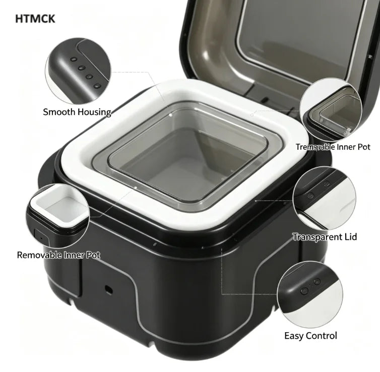 HTMCK Portable Mini Wax Heater for Hair Removal, Temperature Control, Type-C Powered, Plant-Based Wax, Full Body Use