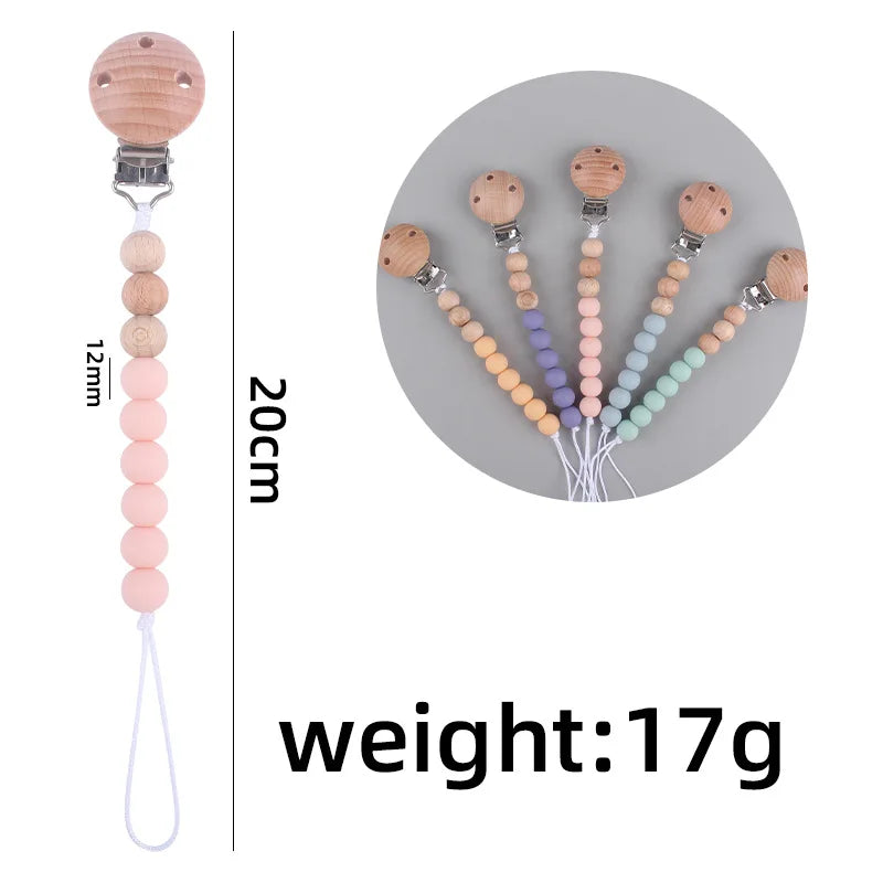 Premium Silicone Pacifier Clip - Anti-Drop Baby Soother Chain