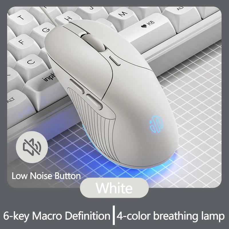 INPHIC B2 USB Wired Mouse Silent Office Gaming Mouse for PC and Laptops
