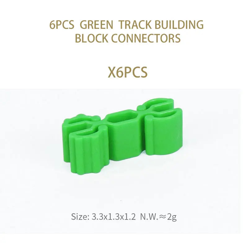 NEW Wooden Track Connector Set Building Block Connection Adapters Train Track Railway Rail Toy DIY For Kids Birthday Xmas Gifts