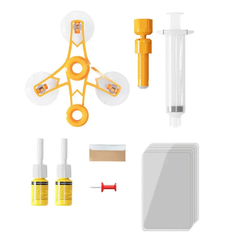 Complete Windshield Crack Repair Kit - Professional DIY Glass Restoration Set