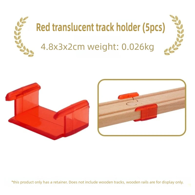 Kids Railway Toys Wooden Train Track Accessories Universal Plastic Blocks Clips Connectors Adapters fit for Brand Wooden Tracks