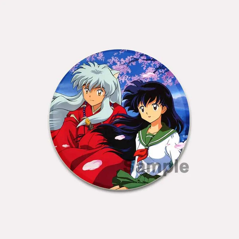 Comic Brooches about Sesshomaru and Rin,Cosplay Cartoon Badge Handmade Cute Enamel Pins for Backpack Clothes Collar Accessories